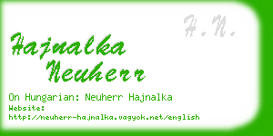 hajnalka neuherr business card